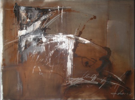 SZELLEM-SZÉK, 2007, vegyes technika, vászon, 80x60 cm